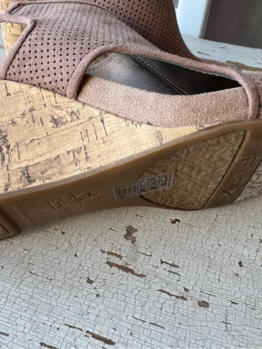 LifeStride Taupe Wedge Sandals – Size 6.5 - Picture 2 of 3